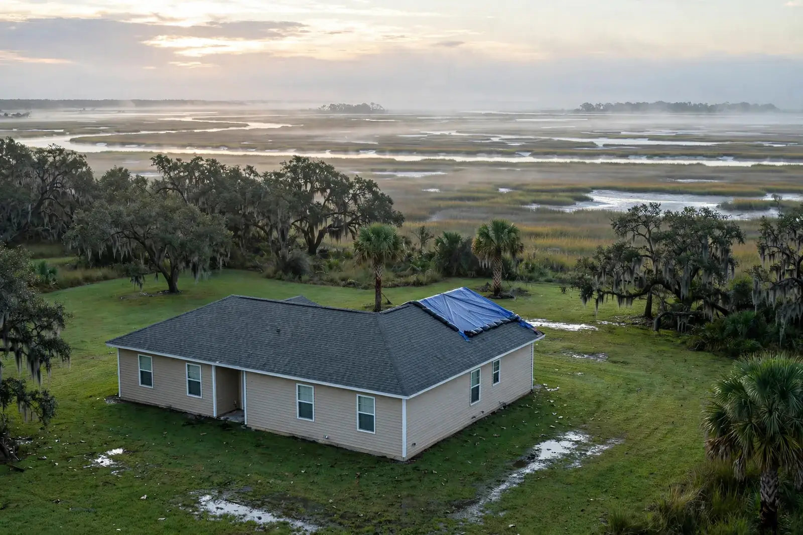 Roofing work related to emergency roof repair cost on a home in Beaumont, Texas