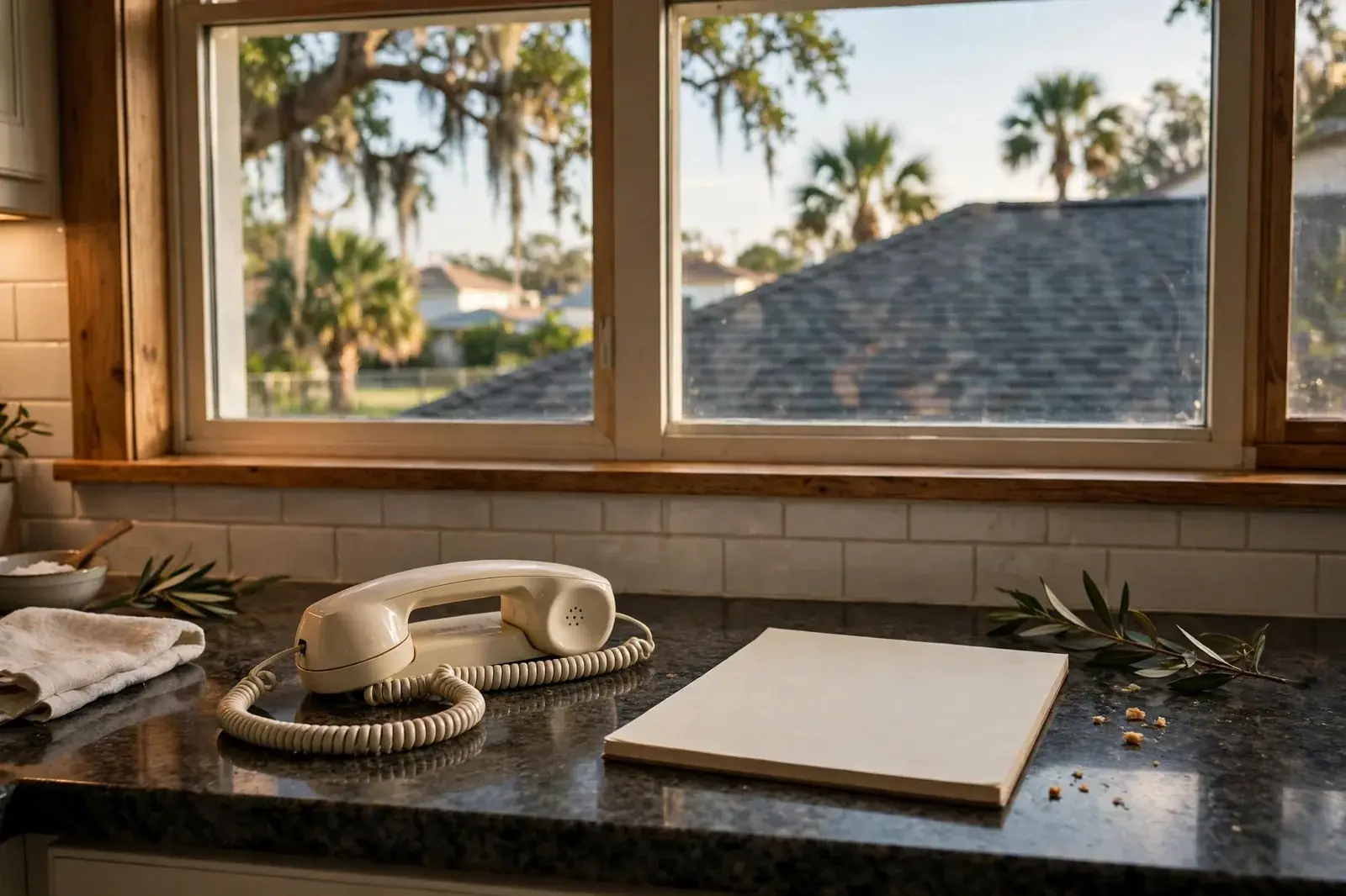 Roofing work related to roof repair phone number on a home in Beaumont, Texas